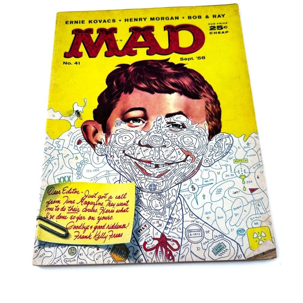 Mad Magazine #41 - September 1958 - Ernie Kovacs Henry Morgan VG